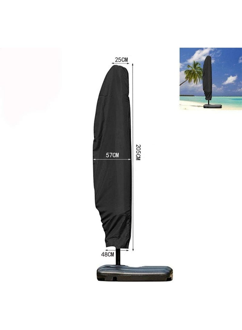 إيونتو غطاء مظلة فناء مقاوم للماء مصنوع من قماش أكسفورد 210D - غطاء مظلة خارجي شديد التحمل مزود بسحاب كامل ورباط، يناسب مظلات الحديقة أو السوق، مع حقيبة تخزين - Image 5