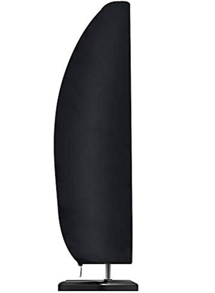 إيونتو غطاء مظلة فناء مقاوم للماء مصنوع من قماش أكسفورد 210D - غطاء مظلة خارجي شديد التحمل مزود بسحاب كامل ورباط، يناسب مظلات الحديقة أو السوق، مع حقيبة تخزين - Image 1