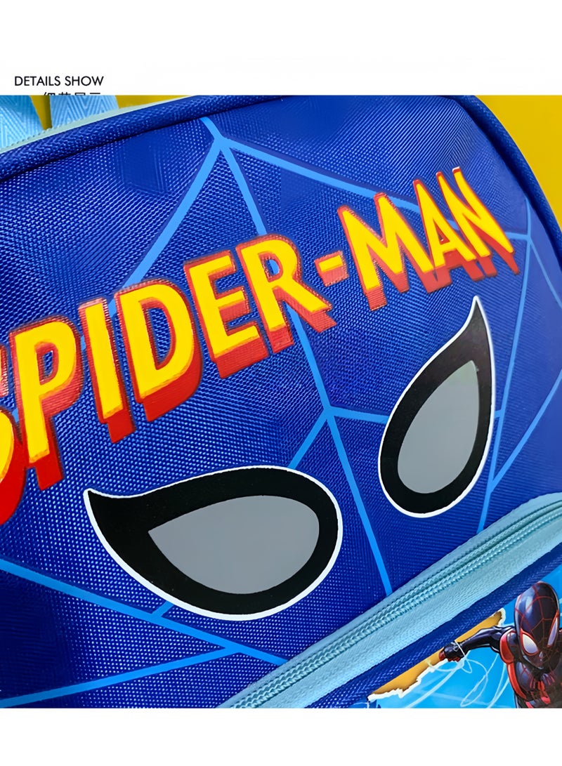 جودة حقيبة ظهر للأطفال بتصميم سبايدرمان، خفيفة الوزن ومتينة، مناسبة للأولاد والبنات من عمر 3 إلى 7 سنوات - Image 3