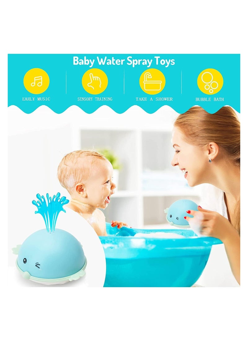 Excefore - Baby Bath Toy Colorful LED Light with Music Bath Toy Induction Spray Water Toy Sprinkler Bathtub Toys for Toddlers Infant Kids Fun Bath Time Tub Toy Babies Fall in Love with Bath - Image 1