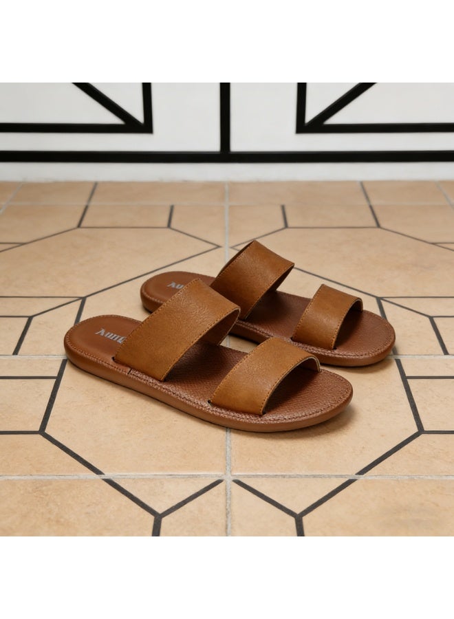 Men's Casual Slide Sandals, Soft Cushion Breathable Anti Slip Footwear for Indoor Outdoor Use - Image 2