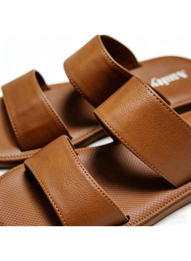 Men's Casual Slide Sandals, Soft Cushion Breathable Anti Slip Footwear for Indoor Outdoor Use - Image 4