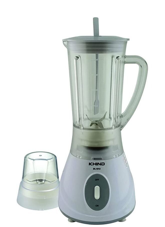 KHIND - KHIND Blender BL1012 1L Jar with 2 Speed and 1 Miller for Grinding White - Image 1