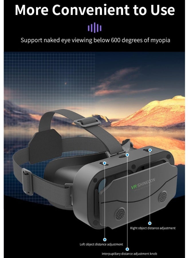 VR SHINECON Immersive VR Glasses for Smartphones – Virtual Reality Headset for 4.7-7.0 Inch Phones, 3D Movie & Gaming Experience, Adjustable Pupil & Focal Distance, 100° Wide View, Lightweight & Portable - Image 4