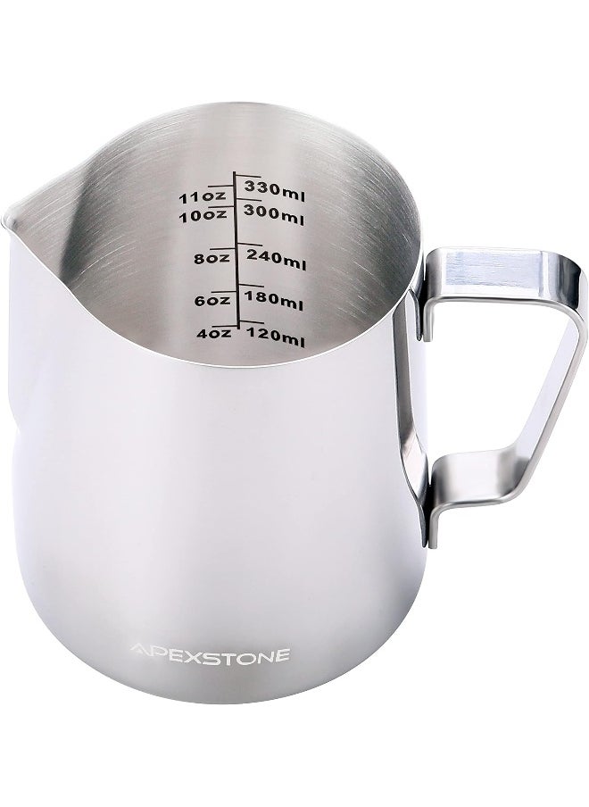 Apexstone Apexstone Espresso Steaming Pitcher 12 oz, Espresso Milk Frothing Pitcher 12 oz, Coffee Milk Frothing Cup, Coffee Steaming Pitcher 12 oz/350 ml  - Image 1