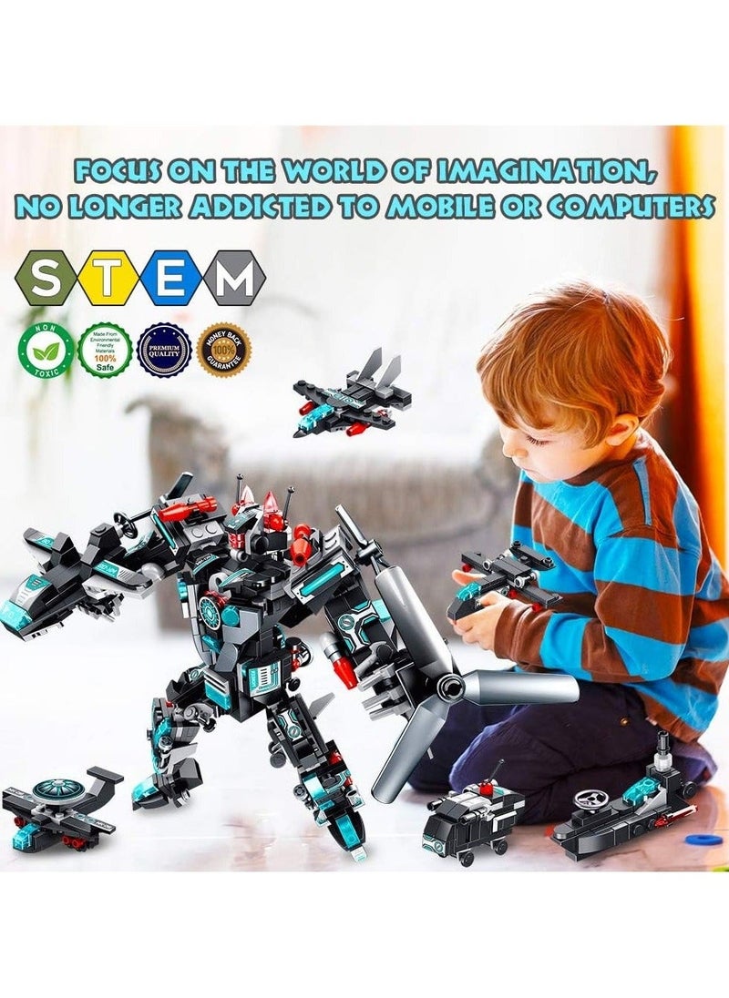 Robot Building Blocks Toy from 6 7 8 9 10 Years for Boys 577 Pieces Construction Toy 25-in-1 STEM Building Learning Toy Aeroplane Building Kit Educational Gift for Boys and Girls - Image 5