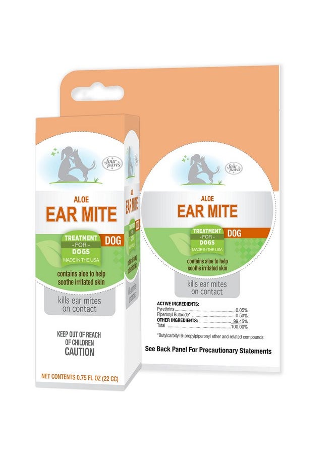 four paws Four Paws Healthy Promise Aloe Ear Mite Treatment for Dogs Ear Mite Remedy 0.75 Fl. Ounces  - Image 1