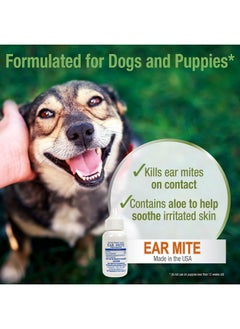 four paws Four Paws Healthy Promise Aloe Ear Mite Treatment for Dogs Ear Mite Remedy 0.75 Fl. Ounces  - Image 2