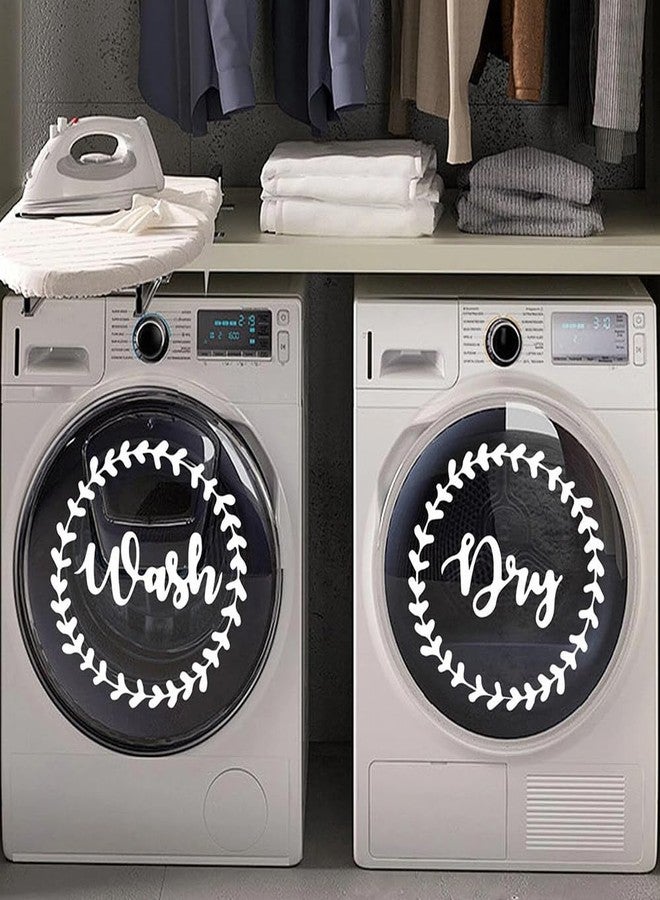 FlyWallD Laundry Room Sign Decal Dry Wash Quotes Wall Stickers Peel and Stick Wall Lettering Vinyl Art Stickers for Decor - Image 1