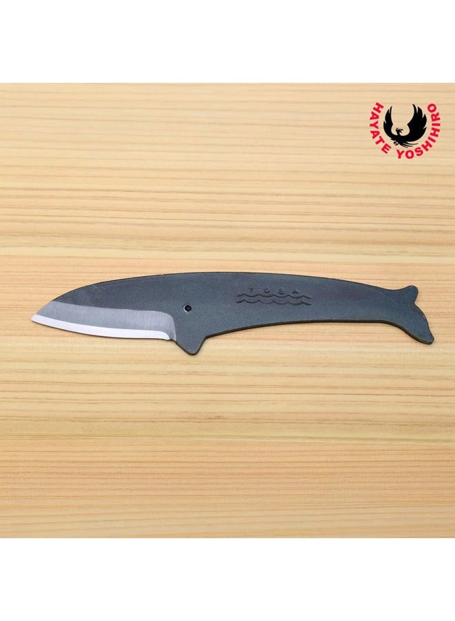 Yoshihiro Shiroko High Carbon Steel Kurouchi KUJIRA Whale Japanese Utility Knife (Type D) Made in Japan - Image 5