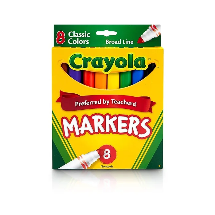 كرايولا Crayola Classic 8 Broad Line Markers