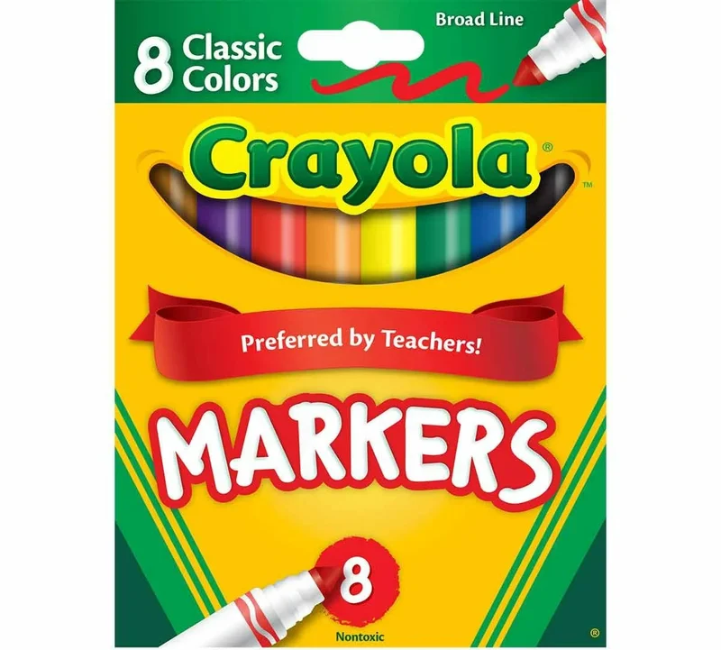 كرايولا Crayola Classic 8 Broad Line Markers