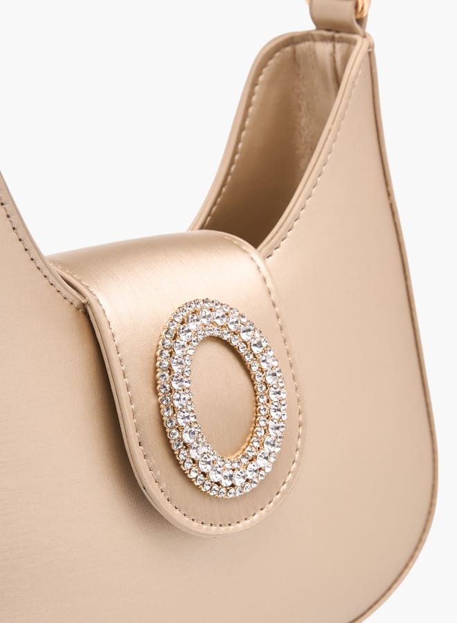 Flora Bella Womens Embellished Shoulder Bag With Magnetic Button Closure - Image 4
