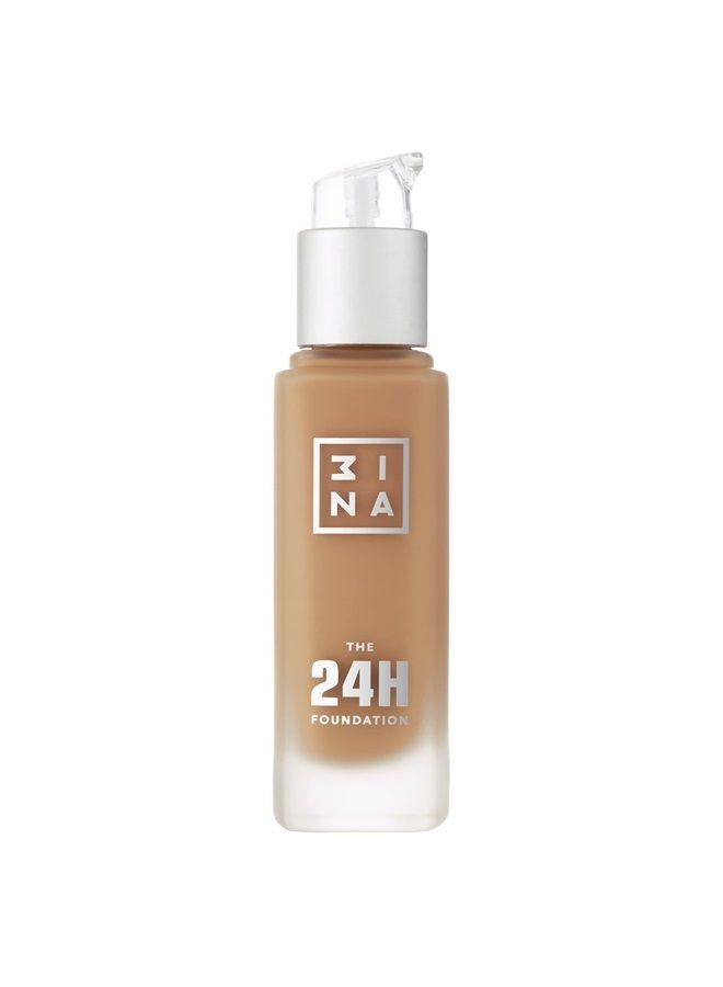 3INA The 24H Foundation 654 - 24H Long-Wearing Formula - Medium To High Buildable Coverage - Smooth Matte Finish - Expanded Shade Selection - Waterproof, Cruelty Free, Vegan Makeup - 1.01 Oz - Image 1
