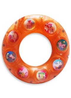 Generic Sound Swimming Ring Inflatable Waist Float, Orange  Large Size " 90cm "  Float Boat Fun Water Toys For Boys & Girls  - Image 2