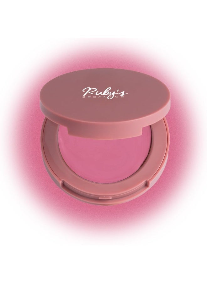 Ruby's Organics Ruby’s Organics Soft Matte Cream Blush- Blush for Cheeks, Matte Finish, Face Makeup- Enriched with Antioxidants and Vitamins, Chemical Free, 4.8g - Dahlia - Image 1