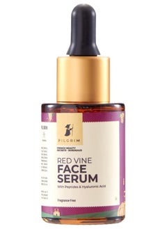 PILGRIM French Red Vine And Hyaluronic acid serum with peptides  Red vine serum for face  Hyaluronic acid serum for face  For women And men  All skin types  30 ml 