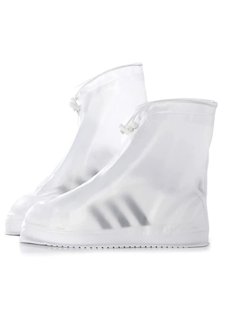 SYOSI 2 Pairs Rain Shoes Cover Non Slip Waterproof Shoe Covers Reusable Shoe Protectors Covers High Top Snow Boots Galoshes Overshoes for Men Women - Image 1