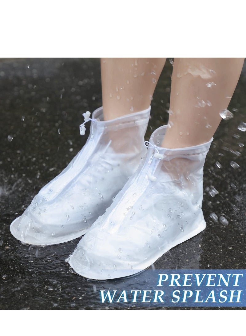 SYOSI 2 Pairs Rain Shoes Cover Non Slip Waterproof Shoe Covers Reusable Shoe Protectors Covers High Top Snow Boots Galoshes Overshoes for Men Women - Image 5