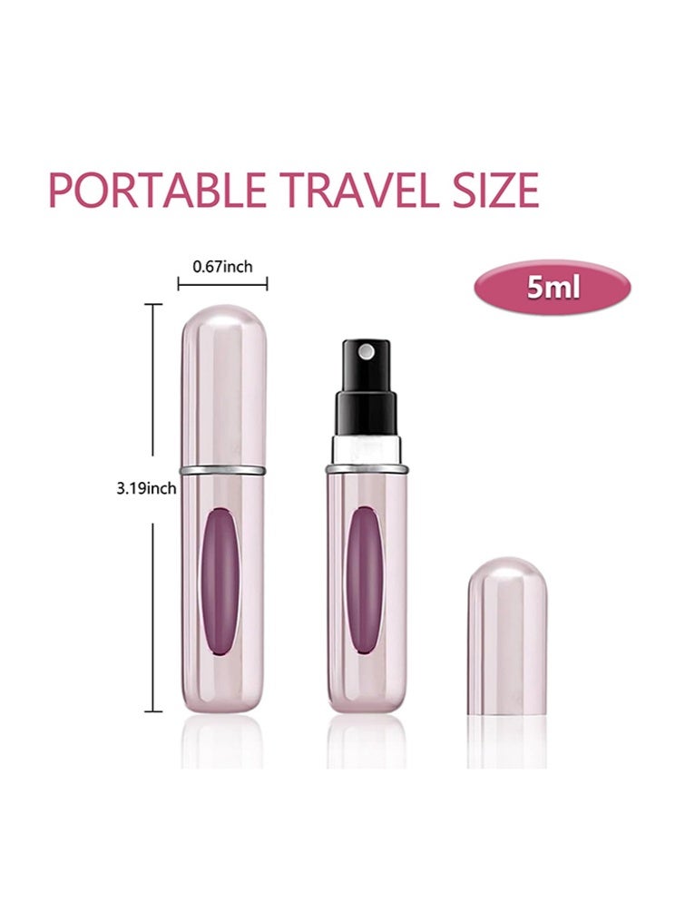 بوفان زجاجة عطر صغيرة قابلة لإعادة التعبئة سعة 5 مل - 5 قطع، بخاخ صغير محمول قابل لإعادة التعبئة، صندوق مضخة عطر، زجاجة رذاذ عطر مع ملصق DIY - Image 2