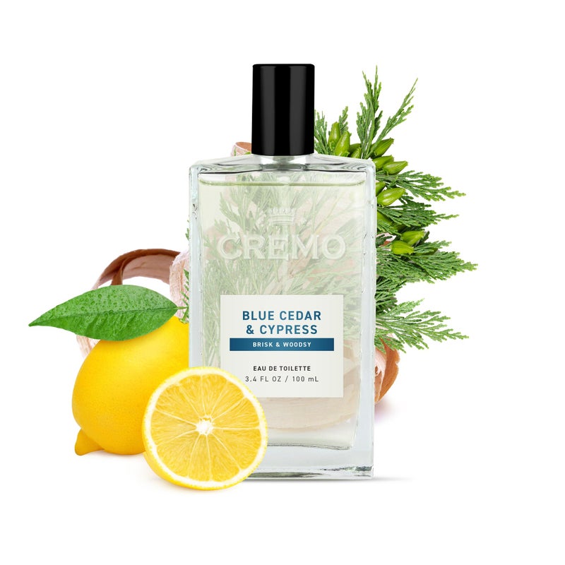 Cremo Cologne for Men - Blue Cedar & Cypress Mens Cologne Spray- A Woodsy Scent with Notes of Lemon Leaf, Cypress and Cedar, Fragrances For Men, 3.4 Fl Oz - Image 3