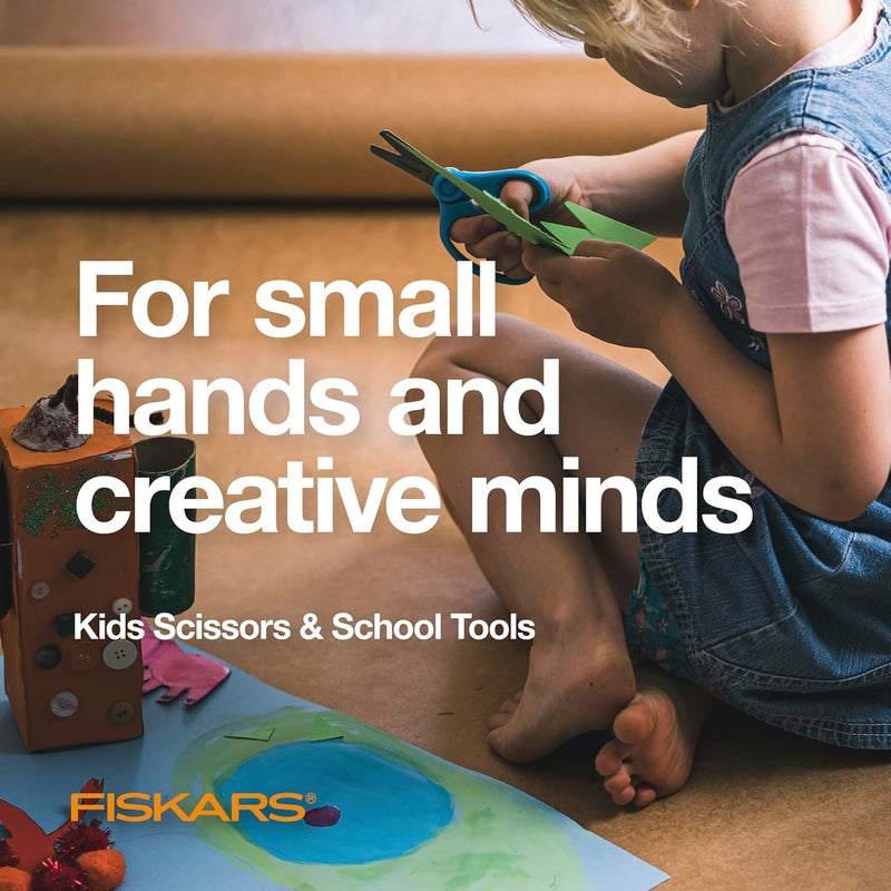 Fiskars 5 PointedTip Scissors for Kids 47 3Pack  Scissors for School or Crafting  Back to School Supplies  Red Blue Turquoise - Image 5