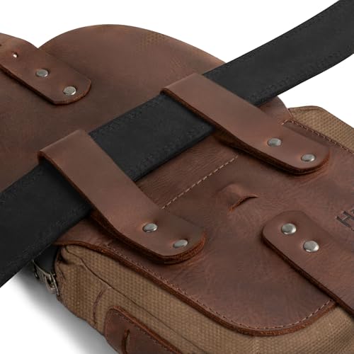 Hide & Drink, Survival Camping Pouch, Belt Loop, Rustic and Handy Tool Bag, Weather Resistant Outdoor Accessories, Traveling Essentials, Waxed Canvas, Handmade, Fatigue - Image 3