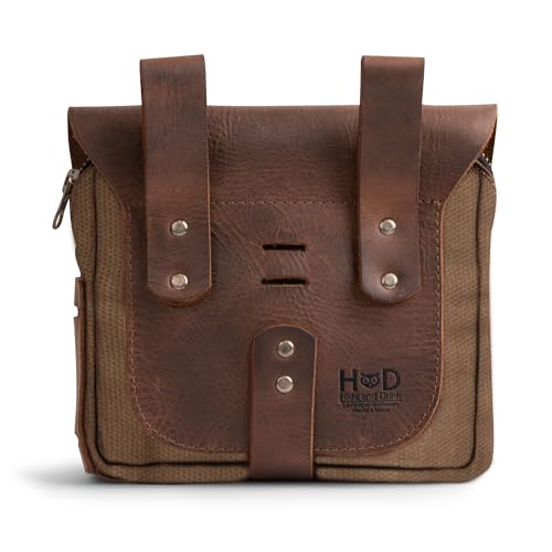 Hide & Drink, Survival Camping Pouch, Belt Loop, Rustic and Handy Tool Bag, Weather Resistant Outdoor Accessories, Traveling Essentials, Waxed Canvas, Handmade, Fatigue - Image 2