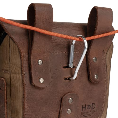 Hide & Drink, Survival Camping Pouch, Belt Loop, Rustic and Handy Tool Bag, Weather Resistant Outdoor Accessories, Traveling Essentials, Waxed Canvas, Handmade, Fatigue - Image 4