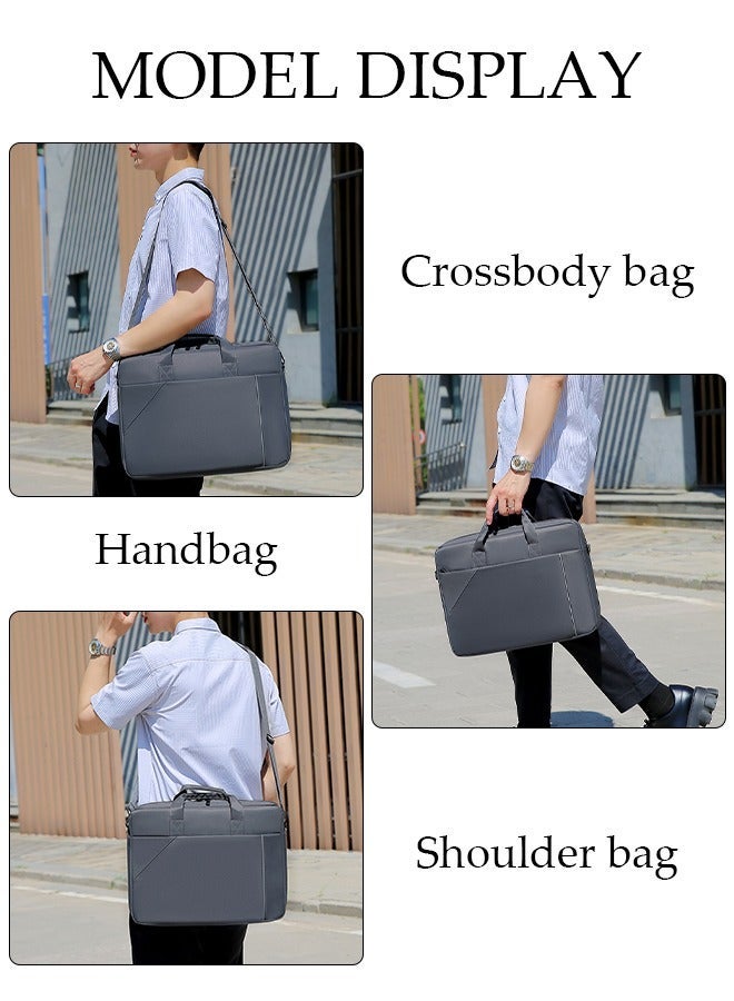 DUNISO 15.6 Inch Laptop Bag with Multi Compartment Lightweight Laptop Hand Bag Crossbody Bag Travel Business Briefcase Water-Resistant Dust-proof Shoulder Messenger Bag for Men and Women Work Office - Image 2