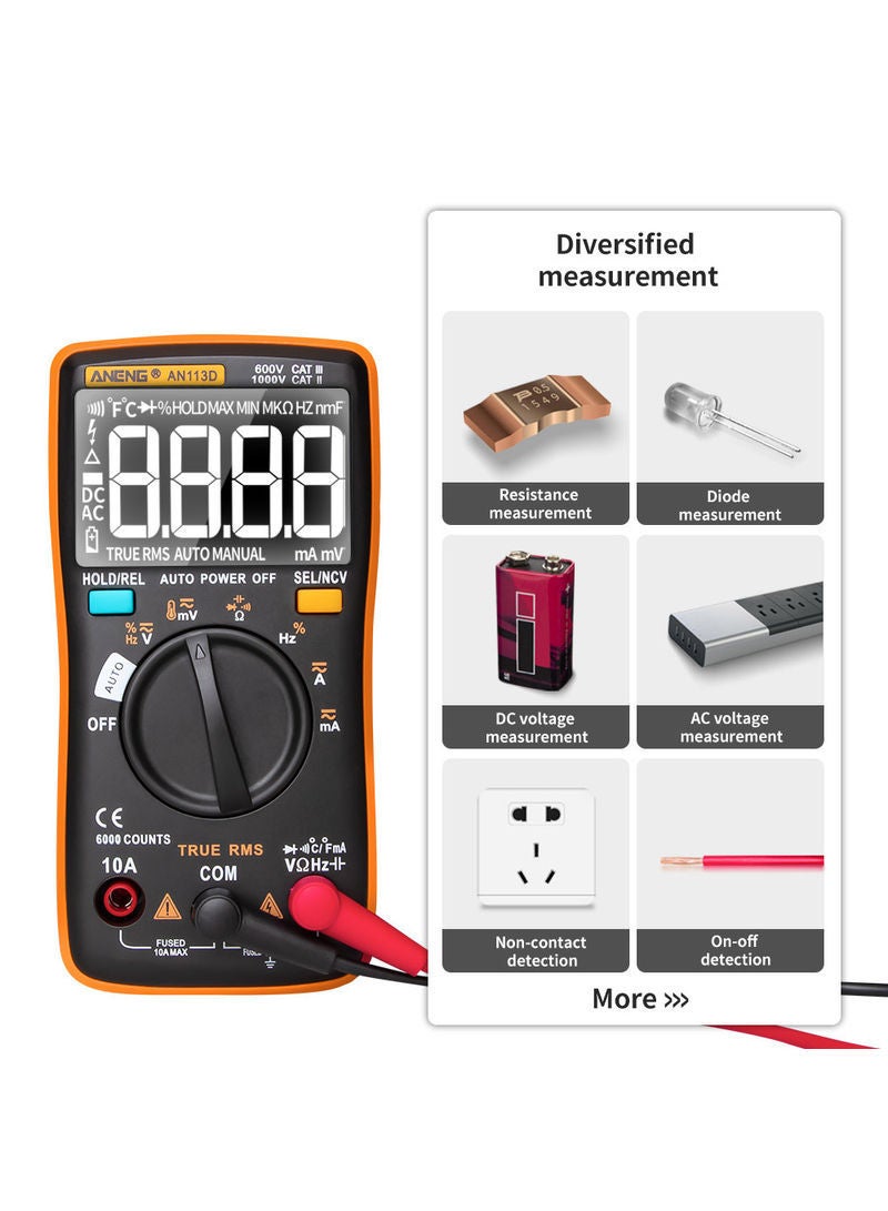NIBEMINENT LED's UV Dry Temperature Sterilizer Volt Meter Orange 13.50x4.00x7.00cm - Image 4