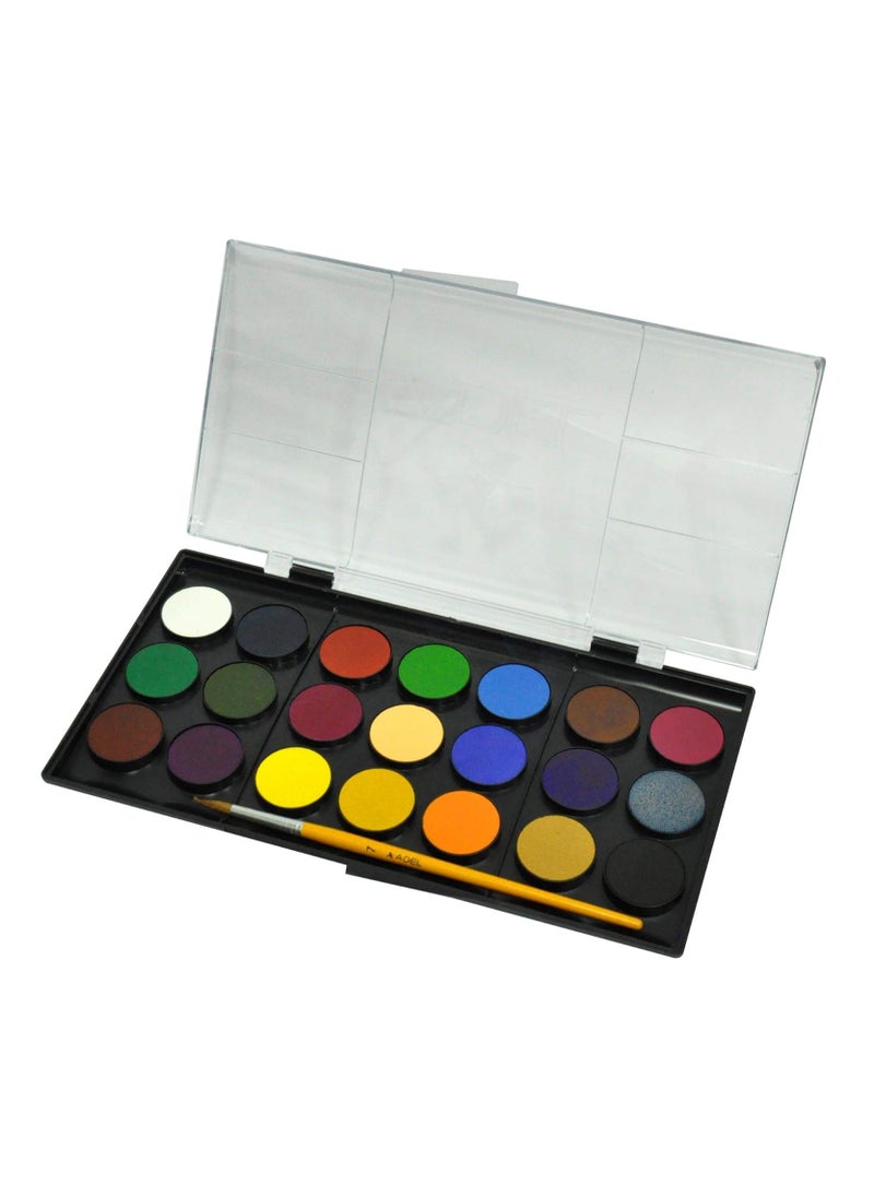 Adel Adel Water Color 30 mm, Pack of 21 Colors with Brush - ALWC2290931000  - Image 1