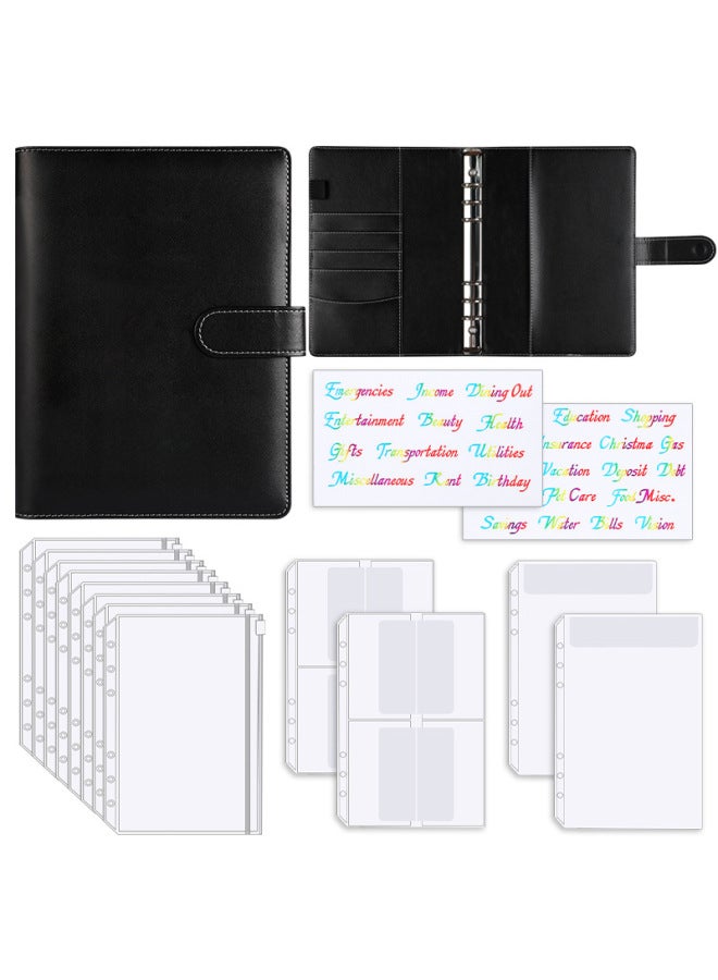 HONGYANG A5 Loose-leaf Folder Zipper Bag Macaron Notebook Leather Pu Loose-leaf Book Cash Budget Journal Book - Image 1