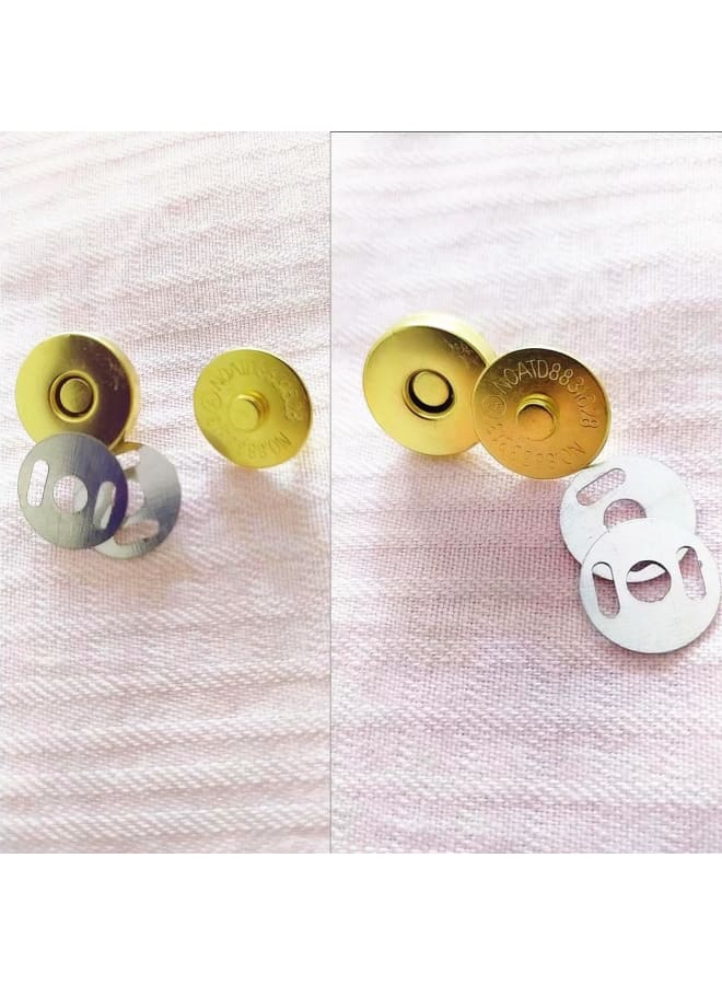 50 Sets 14mm Golden Magnetic Snaps for Purse, Bag, Clothes, Sewing, Craft - Magnetic Button Replacement Kit - Perfect for Purses, Bags, Leather, Clothes, Sewing, Craft  - Image 5