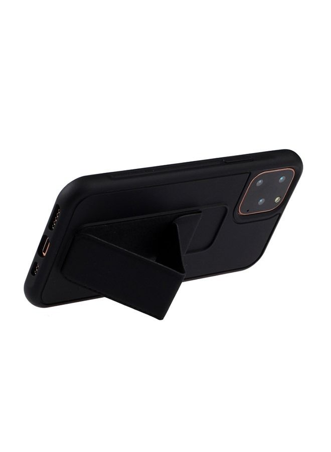 Shockproof PC TPU Protective Back Cover With Wristband Holder For Apple iPhone 12 Mini Black - Image 5