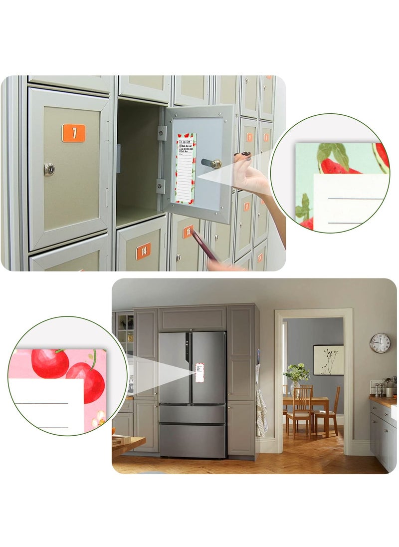 Generic - 4 Pack Magnetic Notepads for Refrigerator, Grocery List Magnet Pad for Fridge, Fruit Design Magnetic Grocery List Pad for Fridge, Full Magnet Back Shopping Lists, 50 Sheets Per Note Pads - Image 1