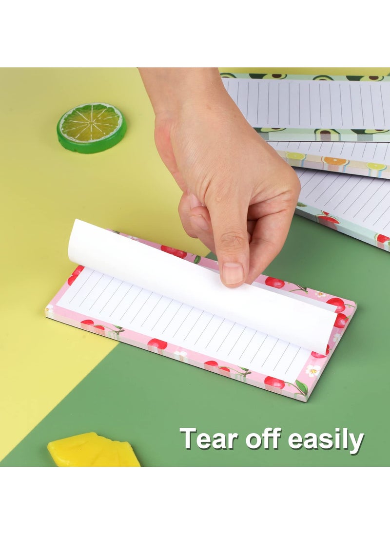 Generic - 4 Pack Magnetic Notepads for Refrigerator, Grocery List Magnet Pad for Fridge, Fruit Design Magnetic Grocery List Pad for Fridge, Full Magnet Back Shopping Lists, 50 Sheets Per Note Pads - Image 1