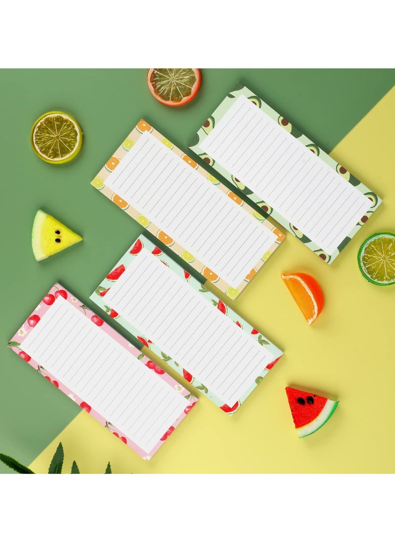 Generic - 4 Pack Magnetic Notepads for Refrigerator, Grocery List Magnet Pad for Fridge, Fruit Design Magnetic Grocery List Pad for Fridge, Full Magnet Back Shopping Lists, 50 Sheets Per Note Pads - Image 1
