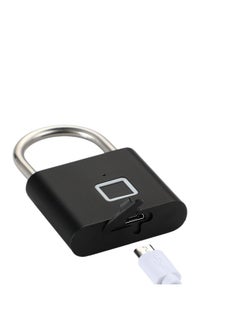 Generic Intelligent Fingerprint Lock, Outdoor Waterproof, Rust Proof Padlock, Anti-Theft Password Lock Cabinet, Alloy Hard  - Image 4