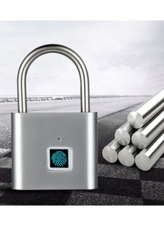 Generic Intelligent Fingerprint Lock, Outdoor Waterproof, Rust Proof Padlock, Anti-Theft Password Lock Cabinet, Alloy Hard  - Image 1