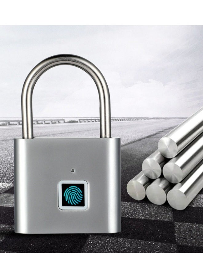 Generic - Intelligent Fingerprint Lock, Outdoor Waterproof, Rust Proof Padlock, Anti-Theft Password Lock Cabinet, Alloy Hard - Image 1