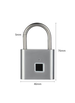 Generic Intelligent Fingerprint Lock, Outdoor Waterproof, Rust Proof Padlock, Anti-Theft Password Lock Cabinet, Alloy Hard  - Image 2