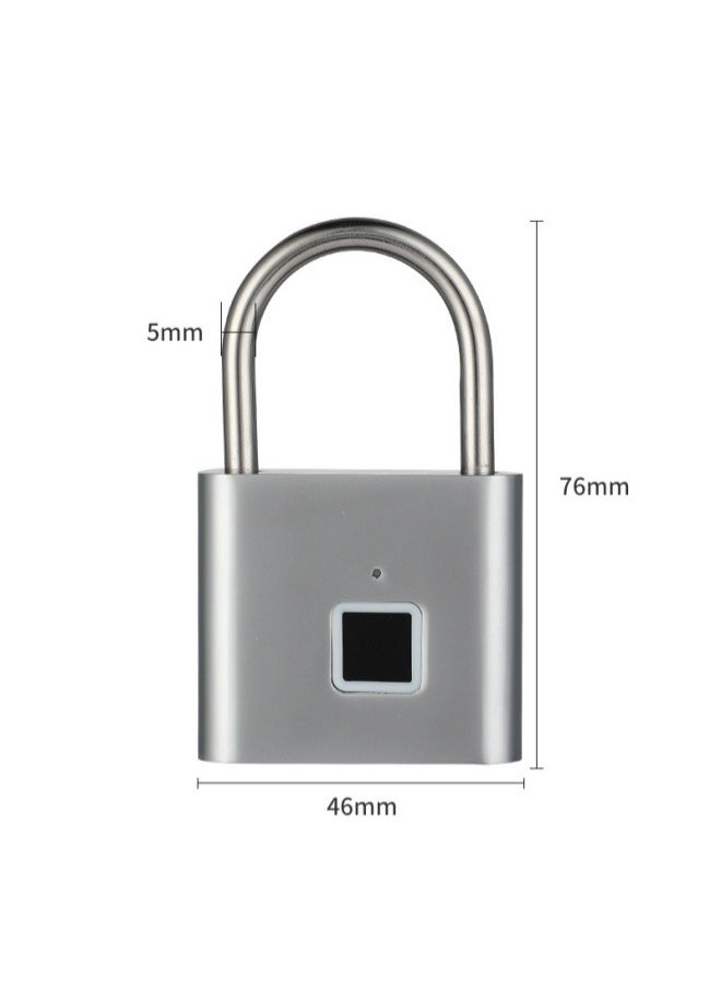 Generic - Intelligent Fingerprint Lock, Outdoor Waterproof, Rust Proof Padlock, Anti-Theft Password Lock Cabinet, Alloy Hard - Image 1