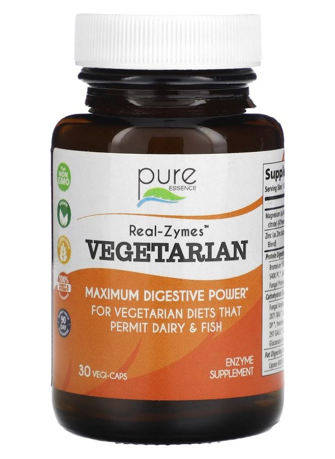 Pure Essence RealZymes Vegetarian 30 VegiCaps 