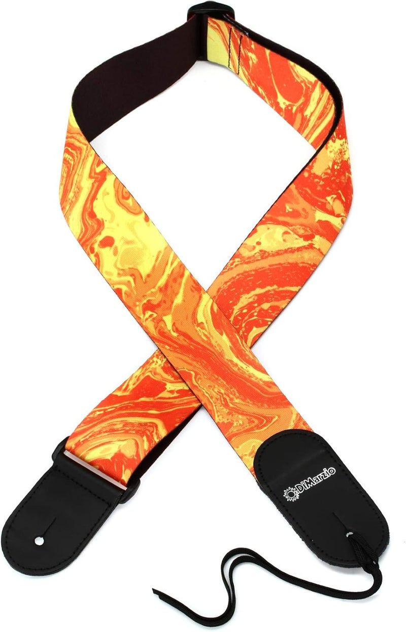 DiMarzio DD3145 Steve Vai Signature Nylon Standard Guitar Strap - Orange Universe