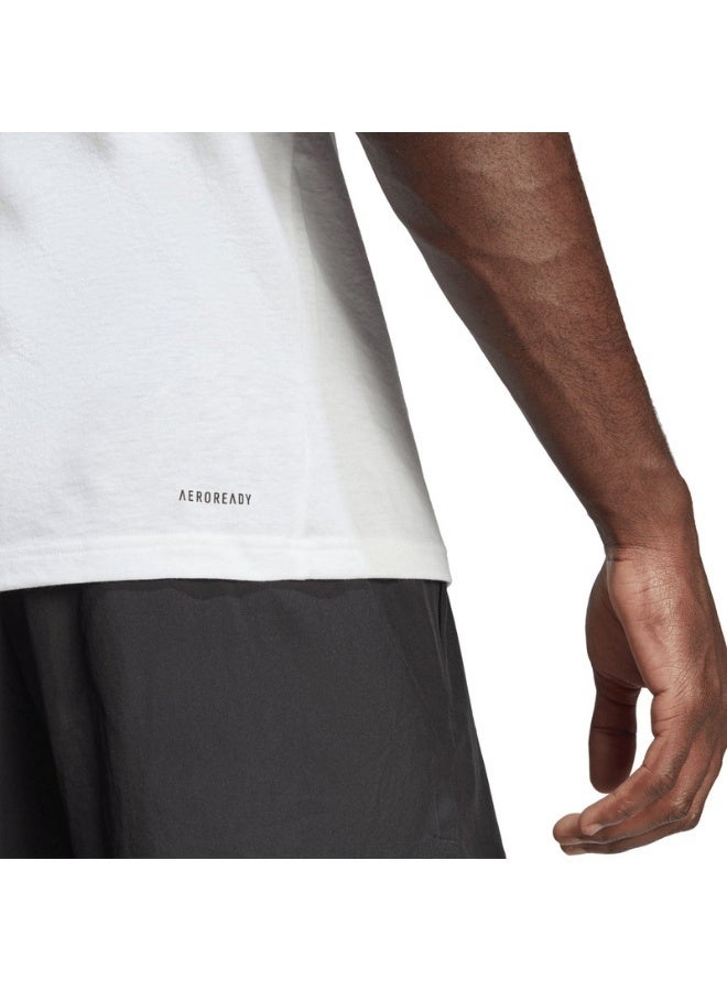 Adidas Tr-Es Fr Logo T White Training T-Shirts For Men XS - Image 2