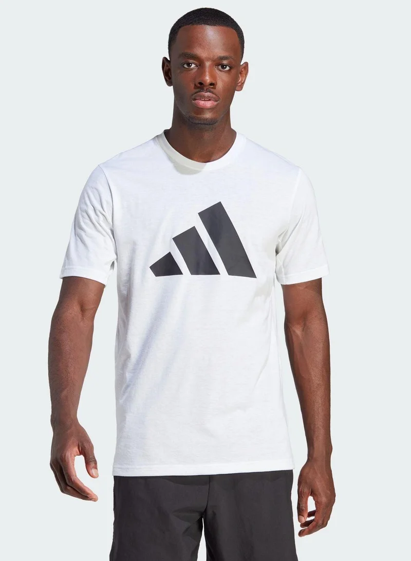 Adidas Tr-Es Fr Logo T White Training T-Shirts For Men XS