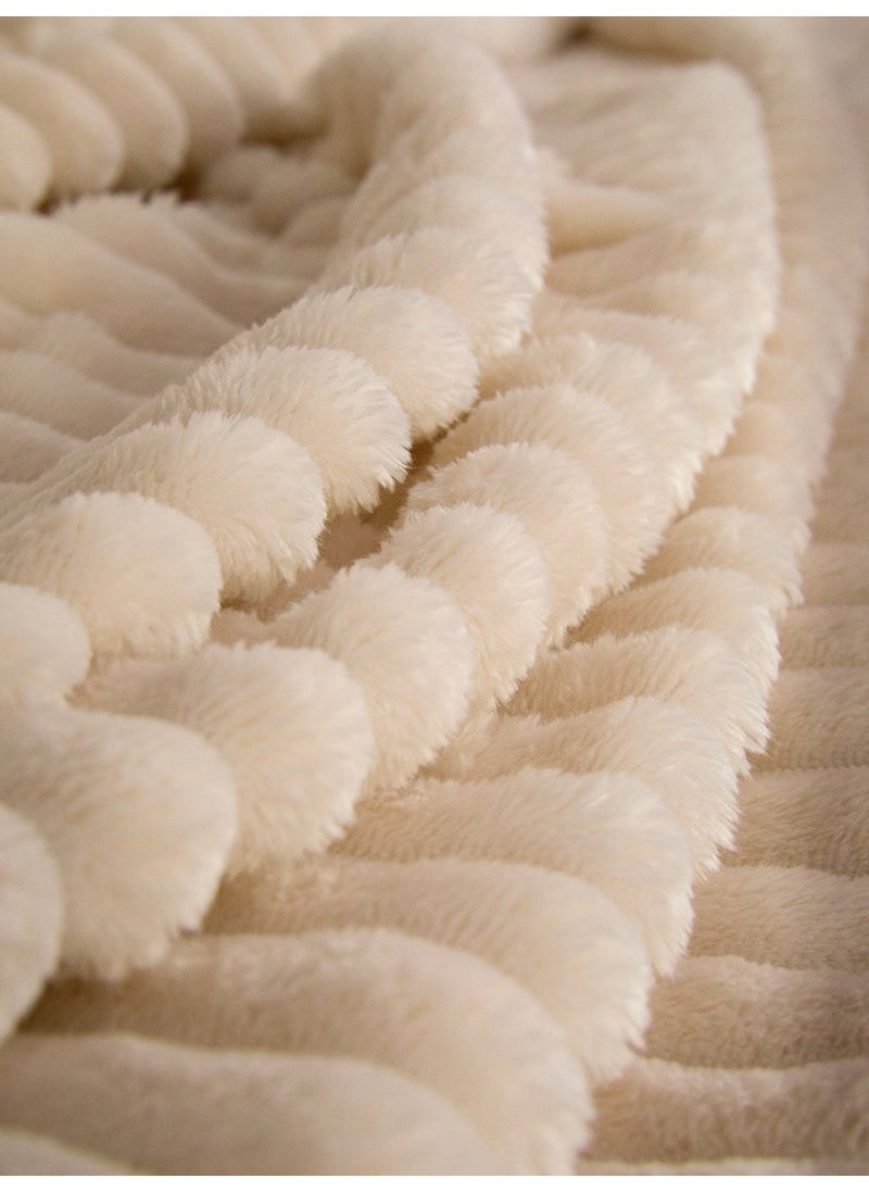 Favora Linda 3 Piece Double Blanket Set - Ecru  - Image 4