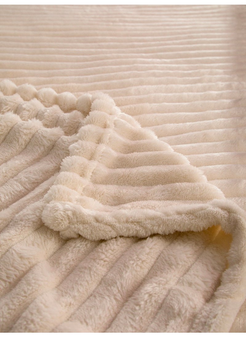 Favora Linda 3 Piece Double Blanket Set - Ecru  - Image 5