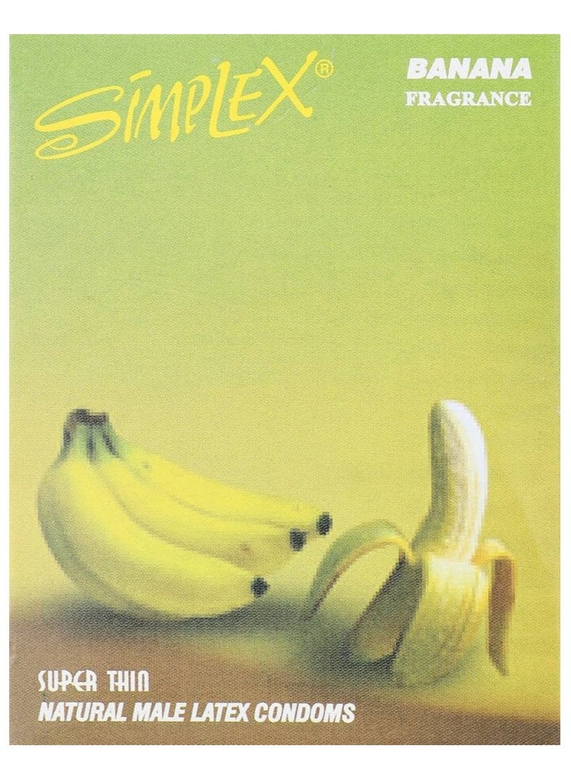 Simplex Banana Condoms - 3PCS